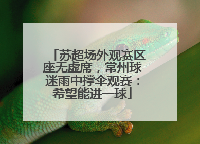 苏超场外观赛区座无虚席，常州球迷雨中撑伞观赛：希望能进一球