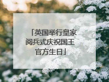 英国举行皇家阅兵式庆祝国王官方生日