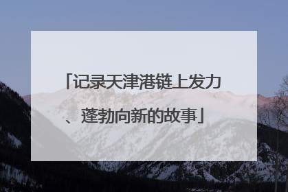 记录天津港链上发力、蓬勃向新的故事