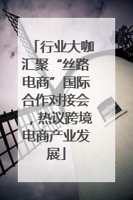 行业大咖汇聚“丝路电商”国际合作对接会，热议跨境电商产业发展
