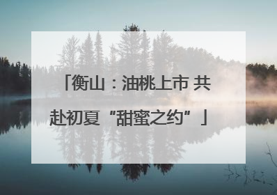 衡山：油桃上市 共赴初夏“甜蜜之约”