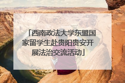 西南政法大学东盟国家留学生赴贵阳贵安开展法治交流活动