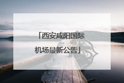 西安咸阳国际机场最新公告
