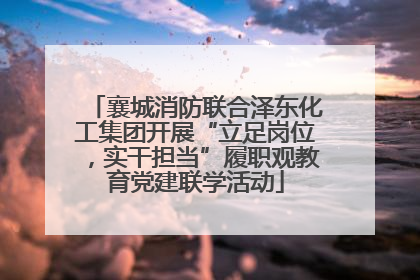 襄城消防联合泽东化工集团开展“立足岗位，实干担当”履职观教育党建联学活动