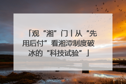 观“湘”门丨从“先用后付”看湘潭制度破冰的“科技试验”