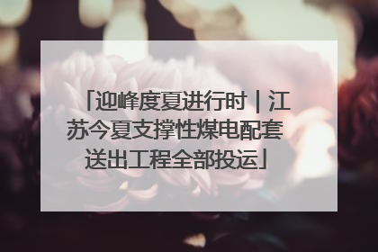 迎峰度夏进行时｜江苏今夏支撑性煤电配套送出工程全部投运