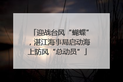 迎战台风“蝴蝶”，湛江海事局启动海上防风“总动员”