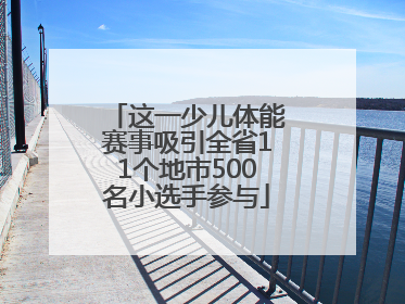 这一少儿体能赛事吸引全省11个地市500名小选手参与