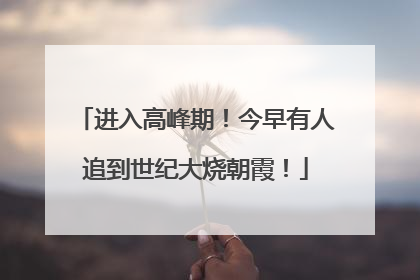 进入高峰期！今早有人追到世纪大烧朝霞！