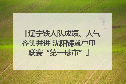 辽宁铁人队成绩、人气齐头并进 沈阳铸就中甲联赛“第一球市”
