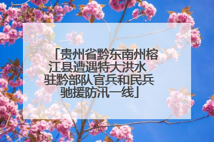 贵州省黔东南州榕江县遭遇特大洪水 驻黔部队官兵和民兵驰援防汛一线