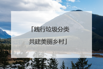 践行垃圾分类 共建美丽乡村