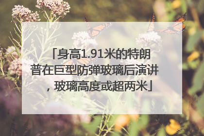 身高1.91米的特朗普在巨型防弹玻璃后演讲，玻璃高度或超两米
