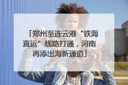 郑州至连云港“铁海直运”线路打通，河南再添出海新通道
