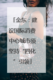 金东：建设国际消费中心城市须坚持“四化”引领