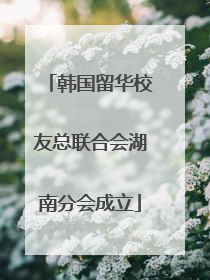韩国留华校友总联合会湖南分会成立