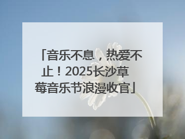 音乐不息，热爱不止！2025长沙草莓音乐节浪漫收官