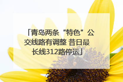 青岛两条“特色”公交线路有调整 昔日最长线312路停运