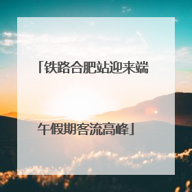 铁路合肥站迎来端午假期客流高峰