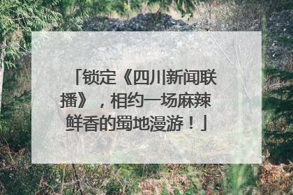 锁定《四川新闻联播》，相约一场麻辣鲜香的蜀地漫游！