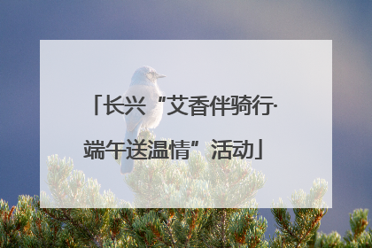 长兴“艾香伴骑行·端午送温情”活动