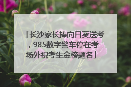 长沙家长捧向日葵送考，985数字警车停在考场外祝考生金榜题名