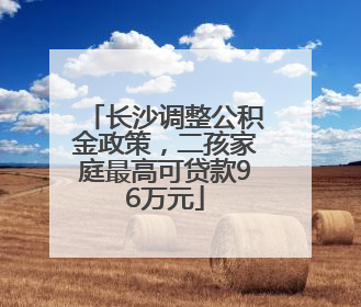 长沙调整公积金政策，二孩家庭最高可贷款96万元