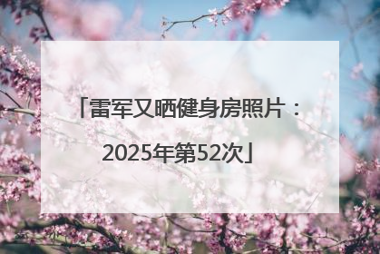 雷军又晒健身房照片：2025年第52次