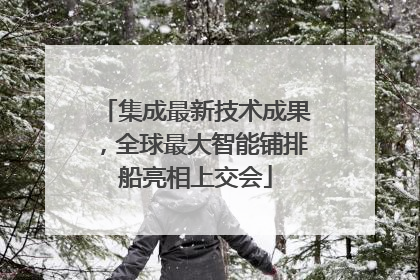 集成最新技术成果，全球最大智能铺排船亮相上交会