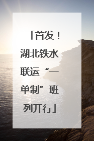 首发！湖北铁水联运“一单制”班列开行