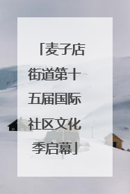 麦子店街道第十五届国际社区文化季启幕