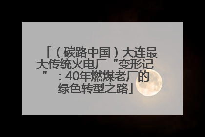 （碳路中国）大连最大传统火电厂“变形记”：40年燃煤老厂的绿色转型之路