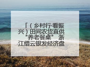 （乡村行·看振兴）田间农货直供“养老餐桌” 浙江缙云银发经济盘活山区资源