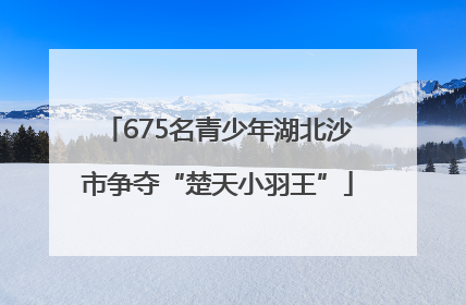 675名青少年湖北沙市争夺“楚天小羽王”