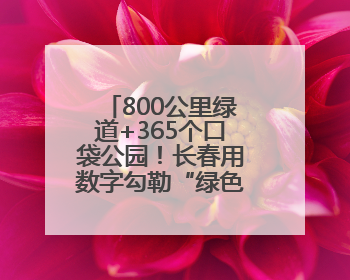 800公里绿道+365个口袋公园！长春用数字勾勒“绿色通勤路”
