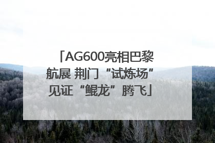 AG600亮相巴黎航展 荆门“试炼场”见证“鲲龙”腾飞